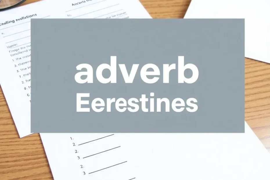 adverbien englisch übungen pdf