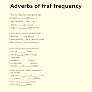 Adverbs of Frequency Übungen PDF: Jetzt kostenlos herunterladen!