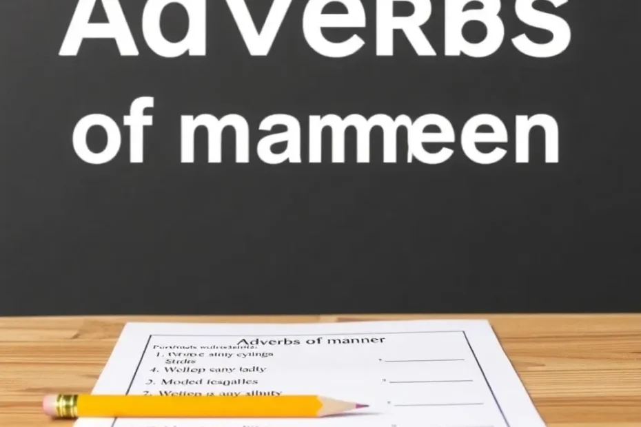 adverbs of manner übungen pdf