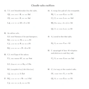 Chemie Salze: Übungen mit Lösungen für deinen Erfolg!