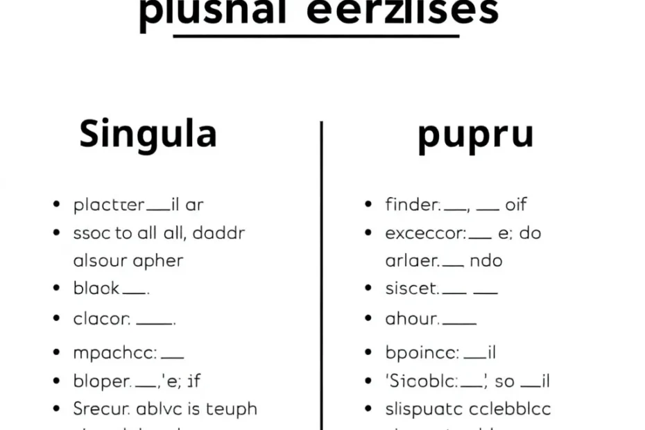 einzahl mehrzahl übungen